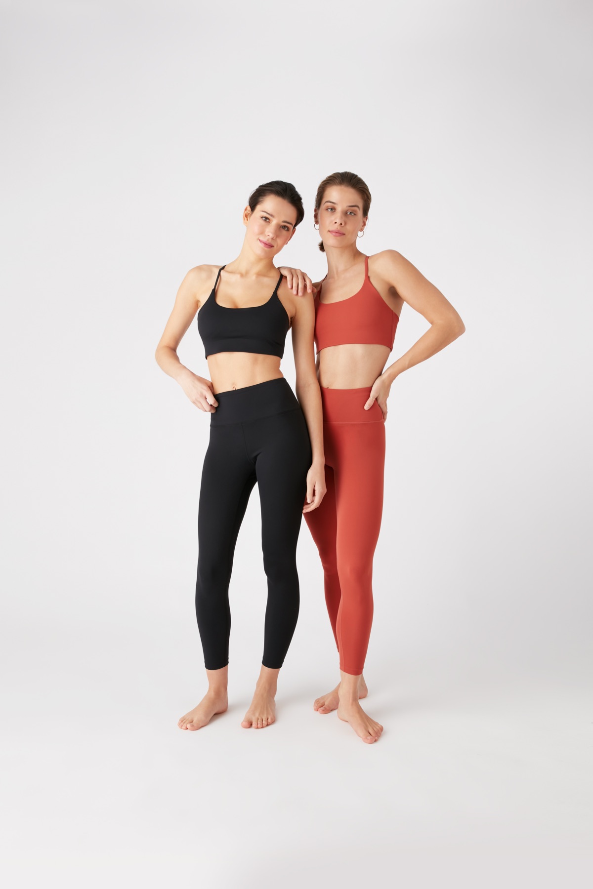 Lavetta strap bras in Midnight and Sienna